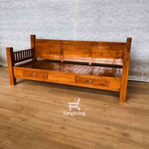 Bale bale jati minimalis warna salak dengan finishing gloss handmade Jepara