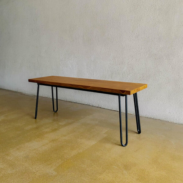 Bench kombinasi rotan kaki steel Jepara