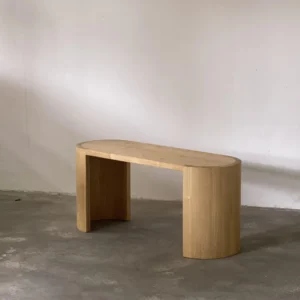Bench Scandinavian kayu jati natural desain nordik