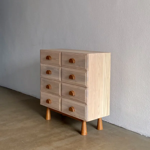 Kabinet laci retro bleaching kayu jati solid handmade Jepara