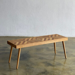 Bench minimalis scandv dari kayu jati solid