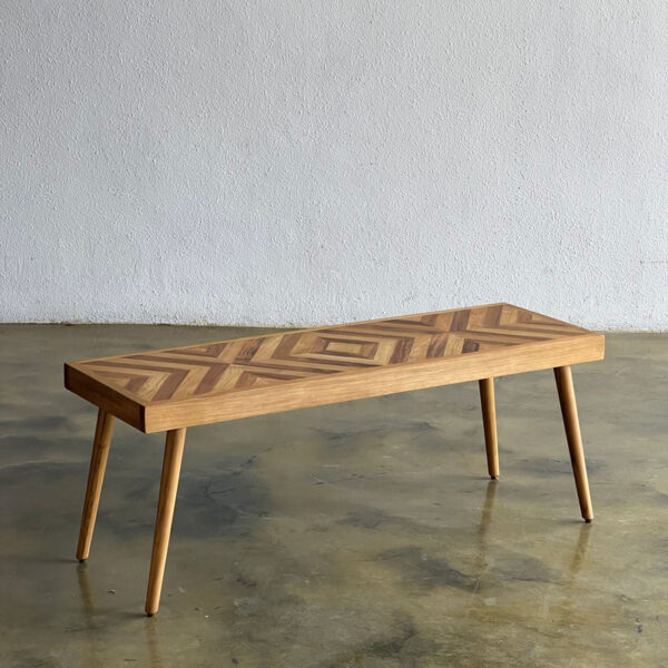 Bench minimalis scandv dari kayu jati solid