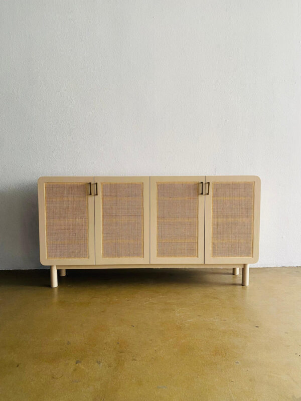 Cabinet Sepatu kombinasi rotan