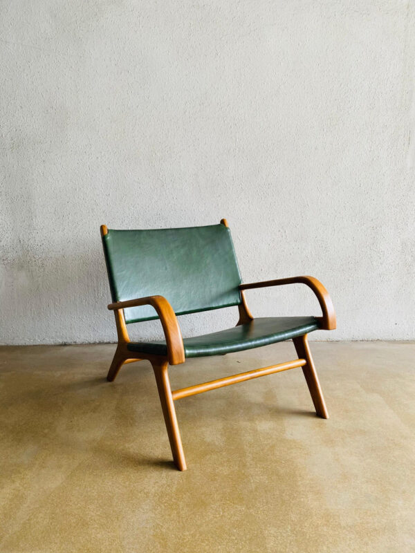 kursi santai klasik leather green