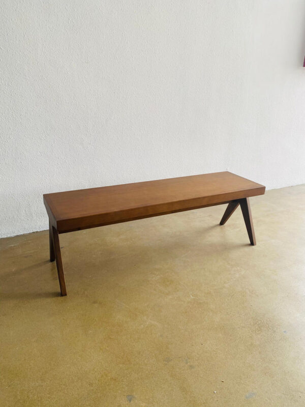 Bench Scandinavian Kayu Jati Natural Minimalis