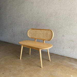 Bench retro kombinasi rotan kayu jati