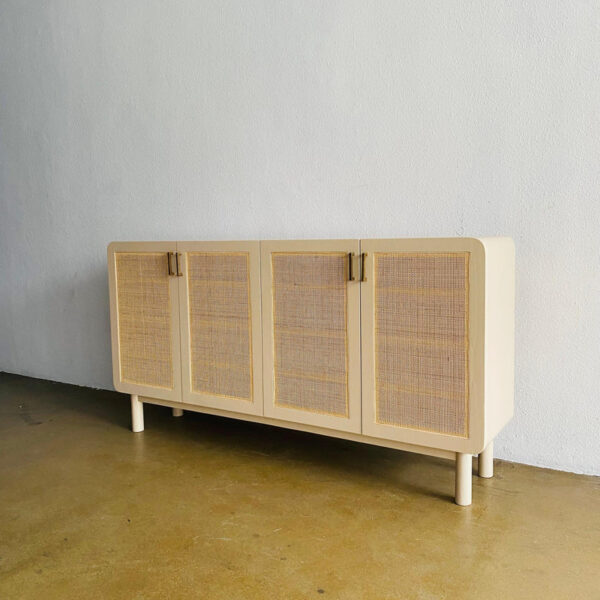 Cabinet Sepatu kombinasi rotan