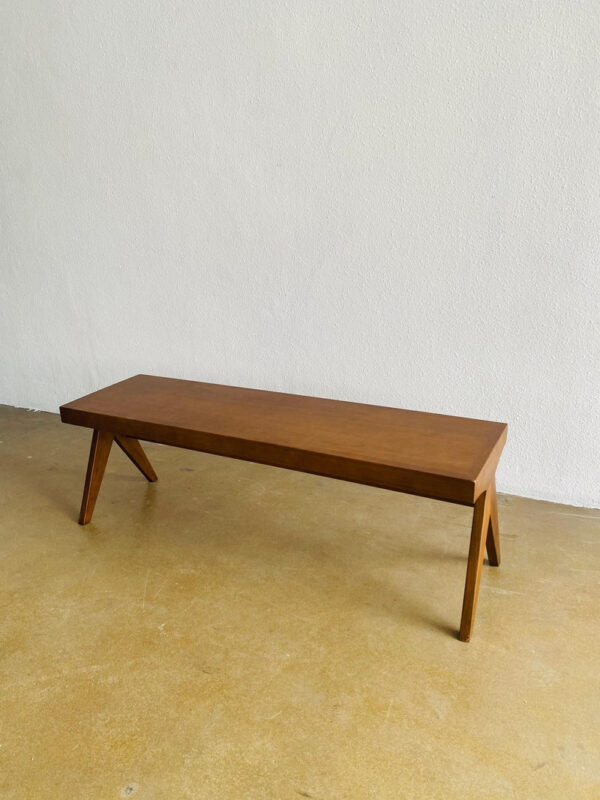 Bench Scandinavian Kayu Jati Natural Minimalis