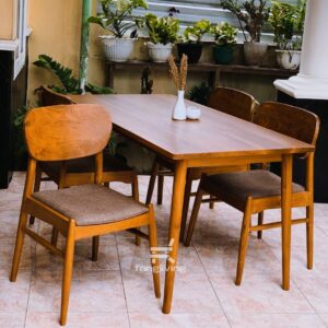 kursi makan minimalis retro jati