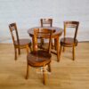 Set kursi makan minimalis oval kayu jati