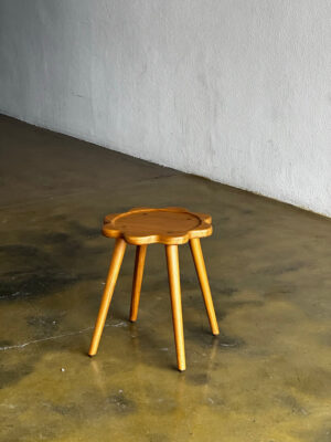 stool motif matahari dari jati solid handmade