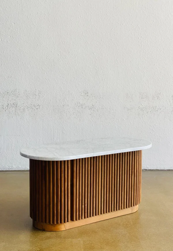 Meja Minimalis Scandinavian Jati Pintu Salur Elegan