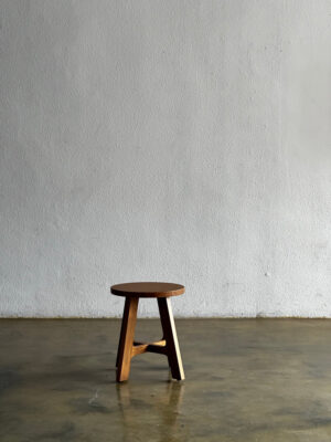 stool kayu jati rotan desain scandinavian
