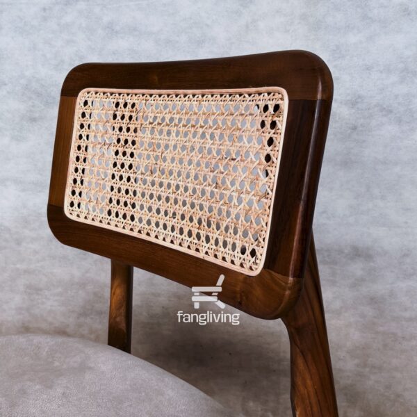 Kursi Makan Rotan Kotak Jok Minimalis Kayu Jati Jepara