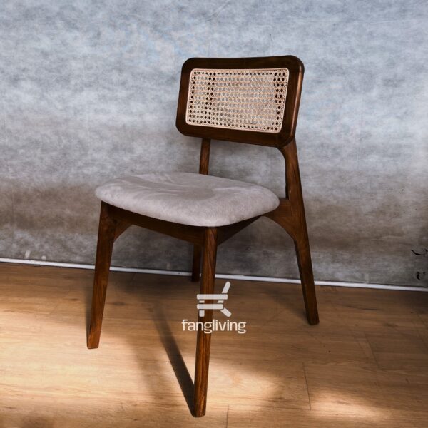 Kursi Makan Rotan Kotak Jok Minimalis Kayu Jati Jepara