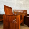 Set kursi tamu minimalis kayu jati model 211 warna walnut dari Fangliving