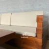 Detail lengan dan sandaran sofa sudut jati minimalis modern