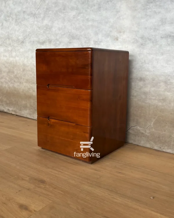 Nakas modern 3 laci bahan kayu jati