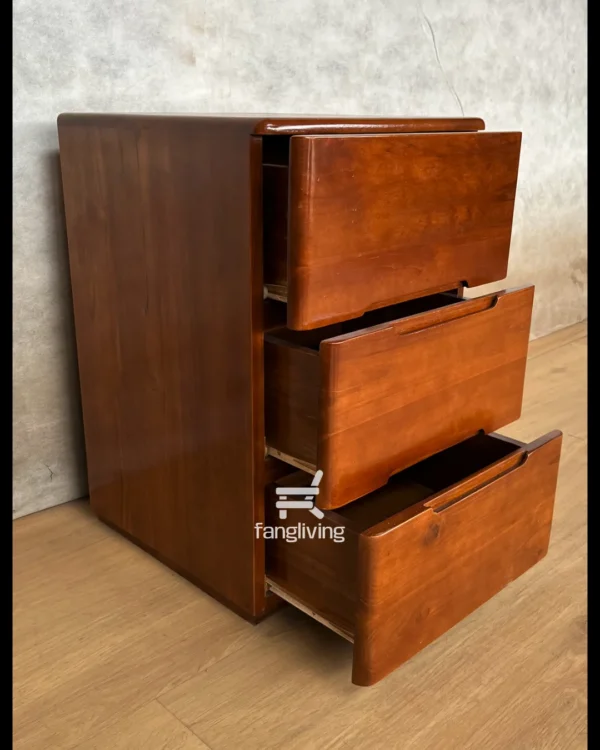 Nakas kayu jati minimalis dengan 3 laci