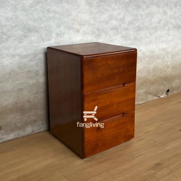 Nakas minimalis kayu jati 3 laci modern