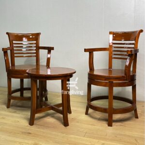 Set Kursi Putar Kayu Jati Klasik