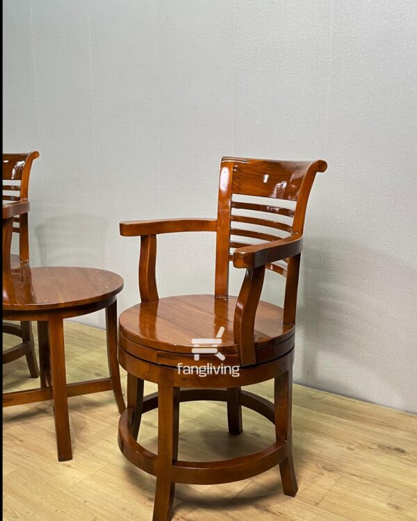 Set Kursi Putar Kayu Jati Klasik
