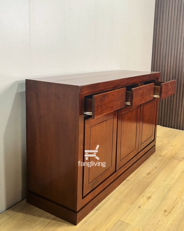bufet kayu jati minimalis lemari penyimpanan