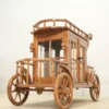 bar cart trolley kayu jati desain kereta klasik victorian dengan lemari kaca jepara