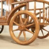 bar cart trolley kayu jati desain kereta klasik victorian dengan lemari kaca jepara