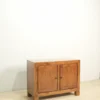 bufet 2 pintu kayu jati minimalis 100x70x45cm finishing natural gloss jepara
