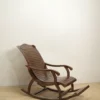 kursi goyang kayu jati bilah klasik finishing salak brown jepara