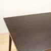 meja makan kayu jati minimalis scandinavian 140cm finishing salak brown jepara