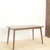 meja makan kayu jati minimalis scandinavian 140cm finishing salak brown jepara