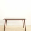 meja makan kayu jati minimalis scandinavian 140cm finishing salak brown jepara