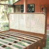 tempat tidur divan kayu jati kombinasi rotan minimalis scandinavian jepara