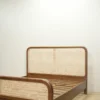 tempat tidur kayu jati kombinasi rotan minimalis scandinavian jepara
