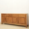 bufet 4 pintu 4 laci kayu jati minimalis 180x75x40cm finishing natural gloss jepara