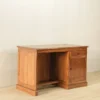 meja kerja kayu jati klasik 120x60x75cm finishing walnut jepara